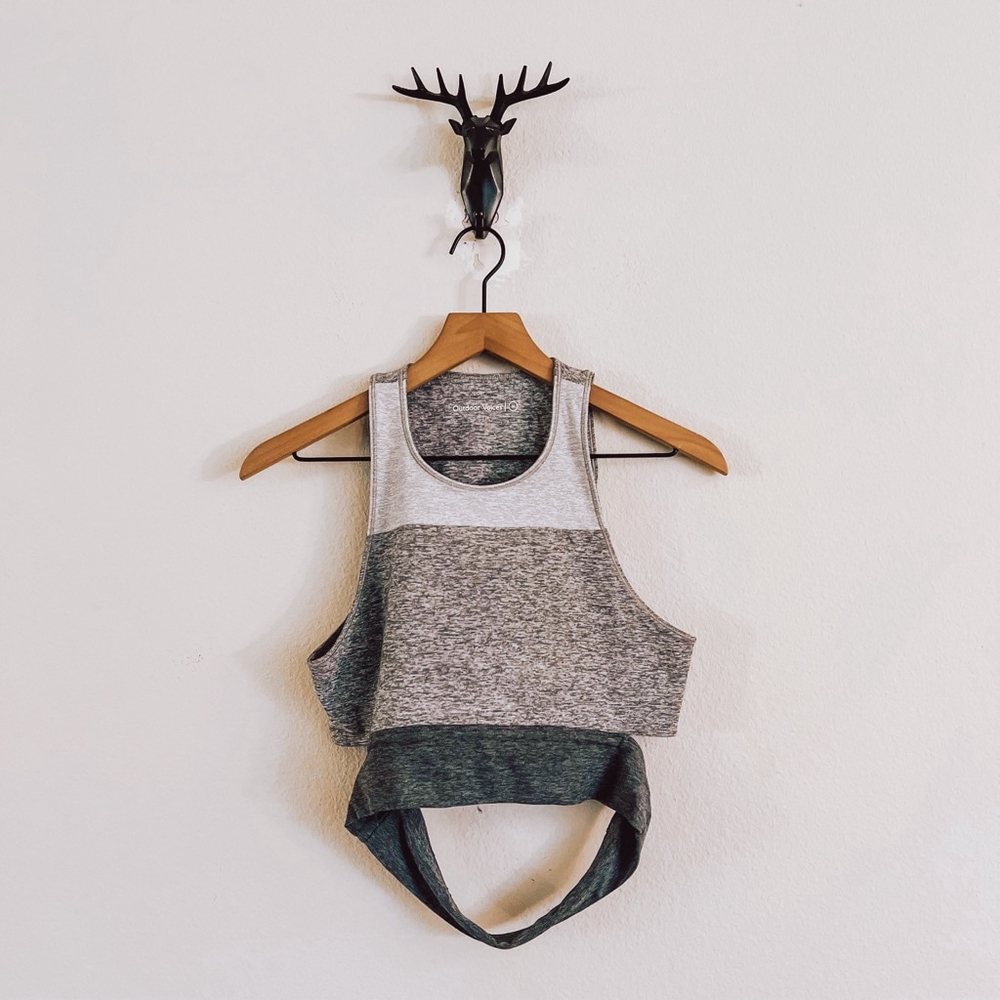 Outdoor Voices Gray Sports Bra